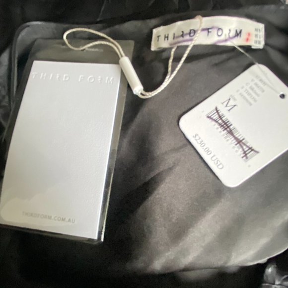 Free People Third Form Running Water One Shoulder Mini Dress Black M US10 NWT - Picture 3 of 10